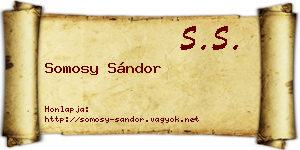 Somosy Sándor névjegykártya