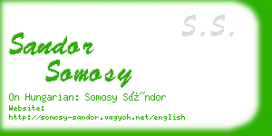 sandor somosy business card